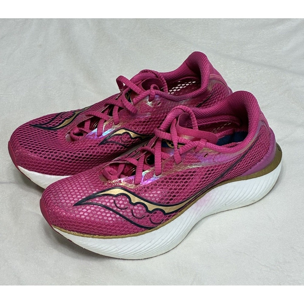Saucony Endorphin Pro 3 Shoes Womens 8.5 Pink Low Top Athletic Running Sneakers